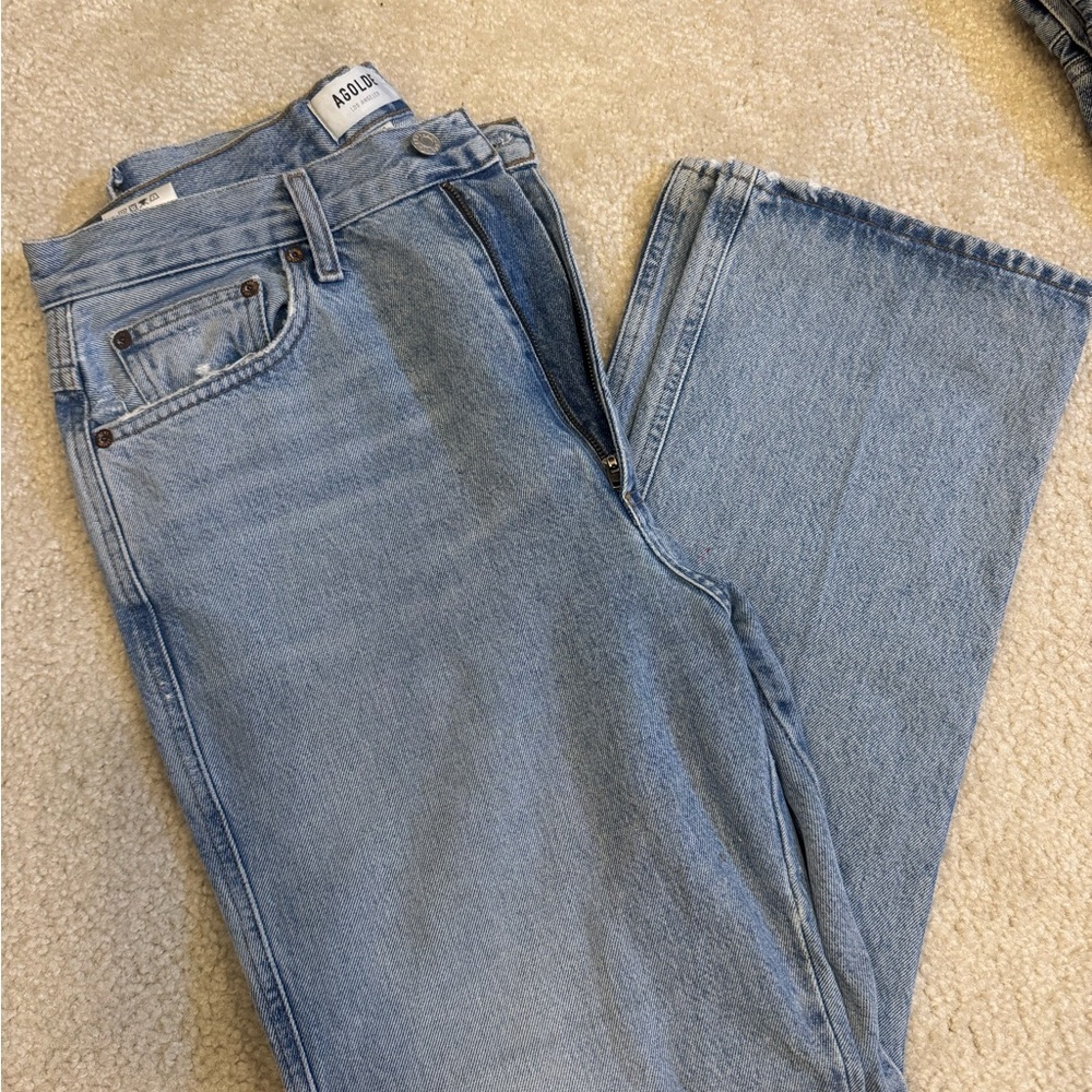 Agolde Women's Denim Straight Leg Jeans - Light Blue